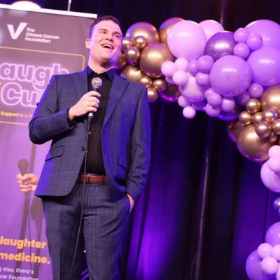 Gord St. Denis was one of five volunteers to participate in this year’s Laugh for the Cure, held at The Westin Ottawa. Photo by Caroline Phillips