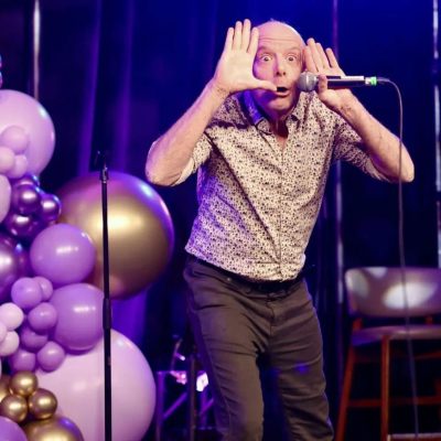 Professional comic Pierre Brault, who was also one of the Pros who helped coach the first-time comics, performed a set at Laugh for the Cure. Photo by Caroline Phillips
